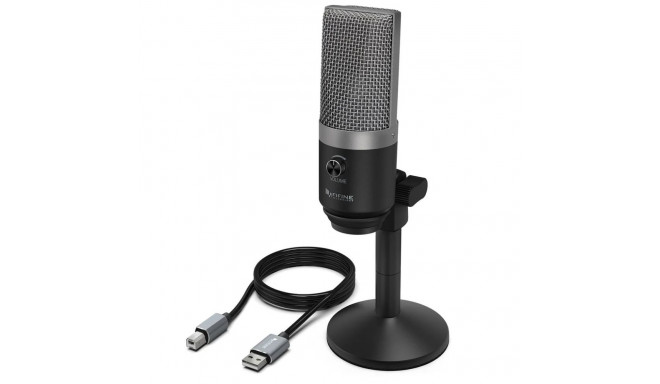 Fifine K670B microphone for computer games / podcasts / broadcasts black + holder