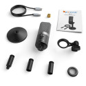 Fifine K670B microphone for computer games / podcasts / broadcasts black + holder
