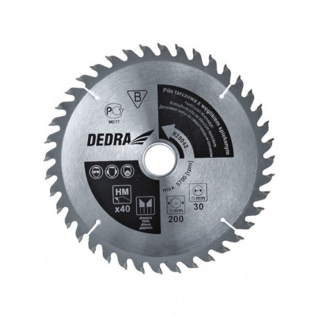 Circular saw for wood with hard. Dedra H50060 60d. 500x30mm