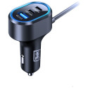 3MK Double Car Charger 135W PD QC PPS 2xUSB-A 4xUSB-C hall autolaadija