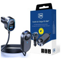 3MK Double Car Charger 135W PD QC PPS 2xUSB-A 4xUSB-C hall autolaadija