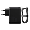 Baseus GaN5 Pro kiire universaalne GaN USB laadija Type C | USB 100W PD3.0, QC4.0+, AFC valge (CCGP0