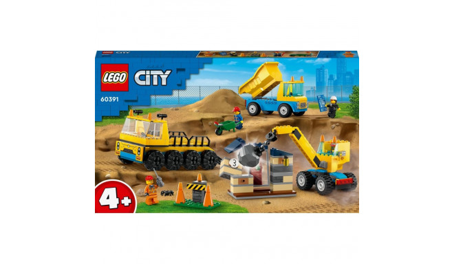 LEGO City veokid ja kraana lammutuskuuliga (60391)