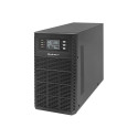 QOLTEC 52282 katkematu toiteallikas UPS / 3kVA / 3000W / võimsustegur 1.0 / LCD / EPO / USB / online