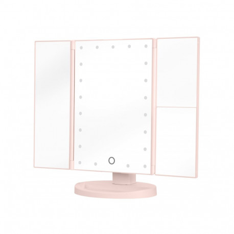 Humanas HS-ML04 Make-up Mirror with LED Lights - Pink