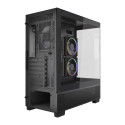 Gembird mängukorpus Fornax X550 akvaariumitüüpi, ATX, 2x USB 3.2 + 1x USB Type-C, must