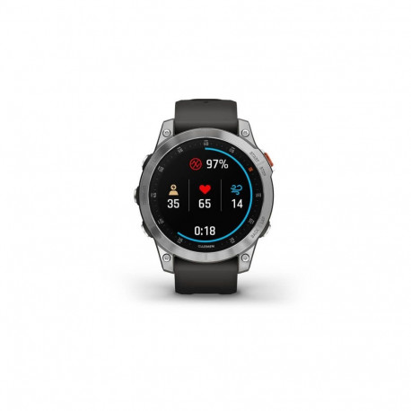 Garmin epix 3.3 cm (1.3") AMOLED 47 mm digitaalne 416 x 416 pikslit puuteekraan hõbedane Wi-Fi GPS (