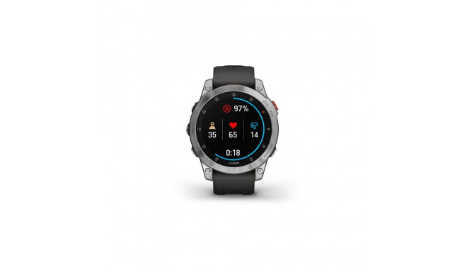 Garmin epix 3.3 cm (1.3") AMOLED 47 mm digitaalne 416 x 416 pikslit puuteekraan hõbedane Wi-Fi GPS (