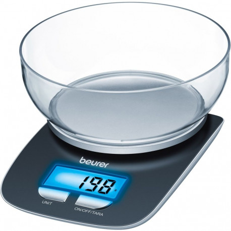 Beurer kitchen scale KS 25 (black, with weighing bowl)