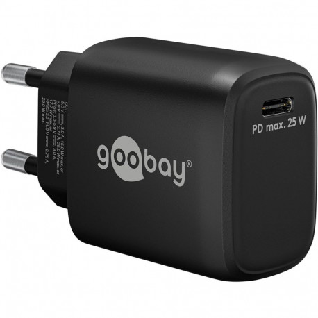 kiirlaadija USB-C GaN Power Delivery 3.0 25W, must