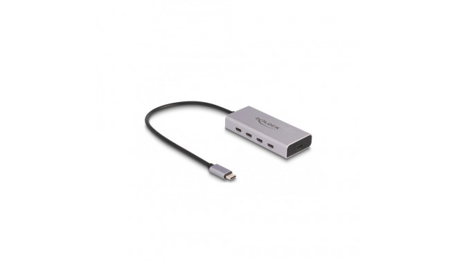 DeLOCK DeLock USB 10 Gbps USB Type-C Hub with 4 x USB Type-C + 1 x USB Type-C PD 85 Watt, USB hub (g