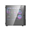 Darkflash DK431 Glass computer case (black) + 4 RGB fans