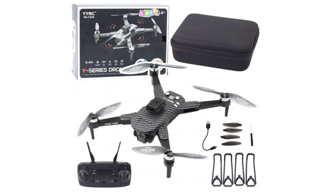 Dron Y329 kaamera HD WIFI LED-tuled rakendus must karbon