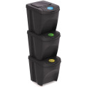 Sortibox 3x25L antratsiit jäätmete sorteerimise kastide komplekt