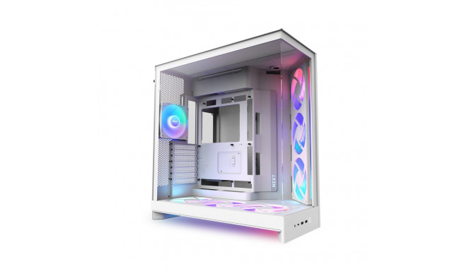 PC CASE NZXT H9 FLOW RGB+ (2025) MIDI TOWER WINDOW WHITE