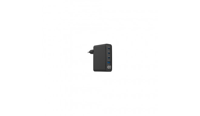 Gembird universaalne USB laadija 4-pordiline LCD 100W GaN