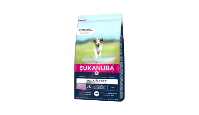 kuivtoit kutsikatele - Eukanuba Puppy & Junior, Small & Medium, teraviljavaba ookeanikala, 3 kg