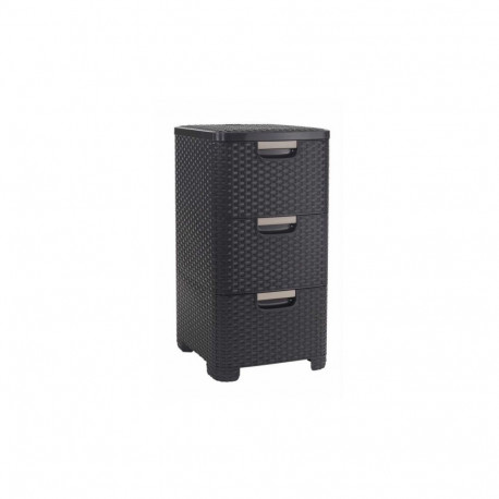 Curver 3-sahtliga kummut Style 33x38x60cm tumepruun 0806604210