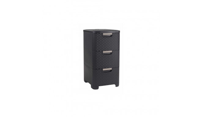 Curver 3-sahtliga kummut Style 33x38x60cm tumepruun 0806604210