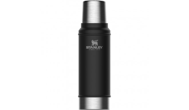 Stainless steel thermos STANLEY CLASSIC, black, 0.75 L