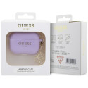 Guess GUAP2LECG4U AirPods Pro 2 (2022/2023) cover purple Liquid Silicone Glitter Triangle C
