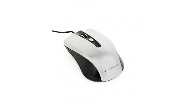 Gembird MOUSE USB OPTICAL BLACK/SILVER/MUS-4B-01-BS