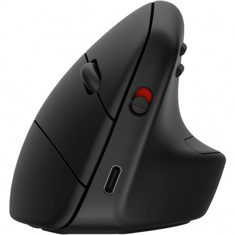 Hiir HP 925 Ergonomic Vertical Wireless Bluetooth Mouse - Eemaldatav randmetugi, must, 6-nupuga, USB