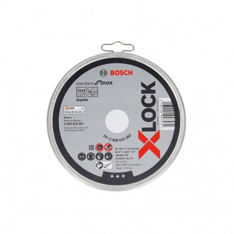 "lõikeketas inox X-Lock 125x1 10 tk"