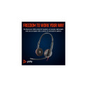Poly Blackwire 3220 Stereo USB-C Headset +USB-C/A Adapter