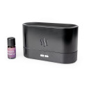 PLATINET FLAME AROMA DIFFUSER HUMIDIFIER 180ML 4,5W BLACK + 10 ML LAVENDER ESSENTIAL OIL [46109]