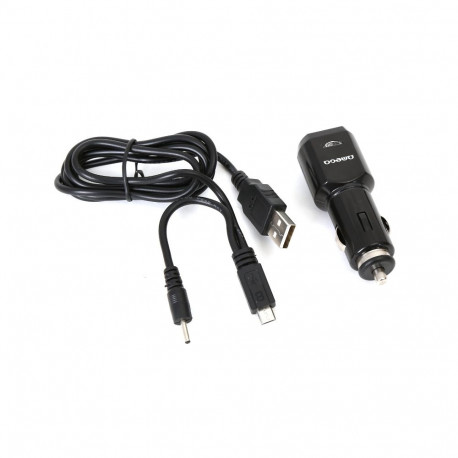 OMEGA CAR CHARGER 2xUSB 5V 2.1A BLACK [42016]
