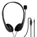 FREESTYLE HEADPHONES WITH MIC AND VOLUME CONTROL 1 X 3.5 MM JACK BLACK