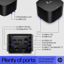 HP TB Dock G4 120W - 4x USB 3.0, 2x USB-C(15W), 1x USB-C Thunderbolt 4, 2x DisplayPort, 1x HDMI, 1x 