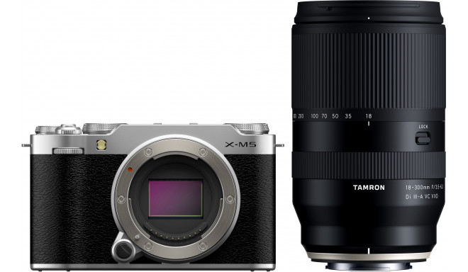 Fujifilm X-M5 + Tamron 18-300mm, hõbedane