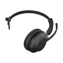 JABRA Evolve2 65 MS Mono on-ear konverteeritav Bluetooth juhtmevaba USB-A mürasummutav must peakompl