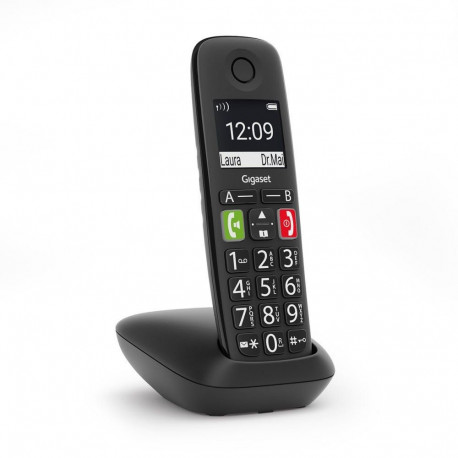 Wireless Phone - Gigaset E290 Large Buttons, Answering Machine, Call Blocking, Black