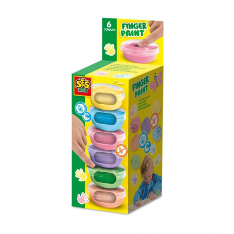 SES Fingerpaint pastel set, 6 colours