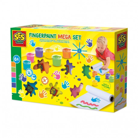 SES Fingerpaint mega set, 6 colours
