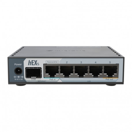 MikroTik | hEX S (2025) | 10/100/1000 Mbit/s | Ethernet LAN (RJ-45) ports 5 | Mesh Support No | MU-M