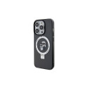 Karl Lagerfeld KLHMP15XHMRSKCK iPhone 15 Pro Max 6.7" must kõvakaaneline ümbris sõrmuseraud Karl&Cho