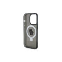 Karl Lagerfeld KLHMP15XHMRSKCK iPhone 15 Pro Max 6.7" must kõvakaaneline ümbris sõrmuseraud Karl&Cho