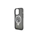Karl Lagerfeld KLHMP15XHMRSKCK iPhone 15 Pro Max 6.7" must kõvakaaneline ümbris sõrmuseraud Karl&Cho