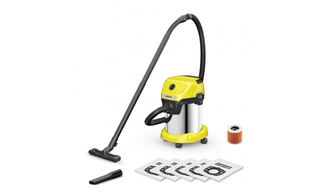 Vacuum Cleaner|KARCHER|Wet and dry vacuum cleaner WD 3 S V-17/4/20 + 4 FB|1000 Watts|Suction power 2