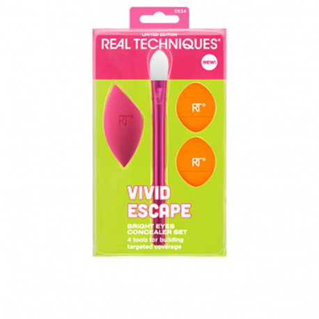 Real Techniques peitekreemi pintslite komplekt Vivid Escape Bright Eyes 4-osaline