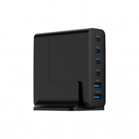 Gembird TA-UC-2A4C-PD75-01-BK universaalne must kiire AC laadija siseruumides mobiilseadmele