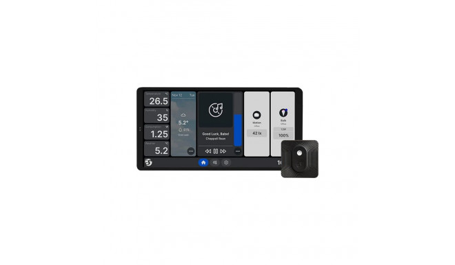 Dual Control Panel Shelly Wall Display X2 WiFi/BLU (black) + BLU H&T