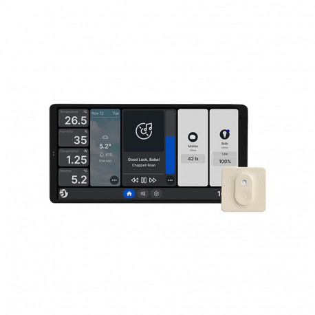 Dual Control Panel Shelly Wall Display X2 WiFi/BLU (silver) + BLU H&T
