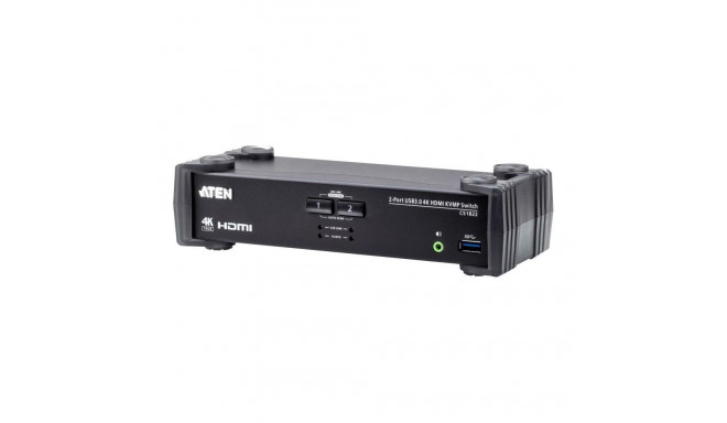 Aten 2-Port USB 3.0 4K HDMI KVMP Switch with Audio Mixer Mode | CS1822