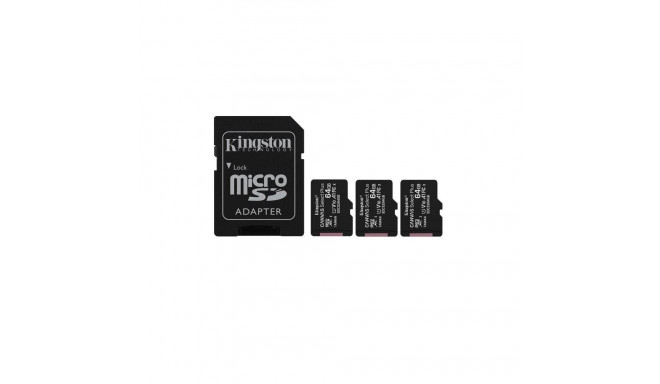 Kingston MEMORY MICRO SDXC 64GB UHS-I/3PACK SDCS2/64GB-3P1A