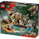 Klocki jurassic world 76975 ucieczka rzeką przed tyranozaurem